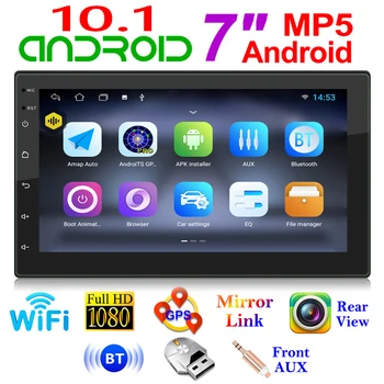 7784AD Dublu DIN Masina Radio Android De 10.1 Quad Core 1GB 16GB+Multimedia Video Player 2 DIN GPS, WiFi, Bluetooth, AUX Stereo Auto