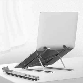 Stand Notebook Aliaj De Aluminiu Desktop Laptop Stand Universal De Pliere Portabil De Stocare De Bază De Ridicare
