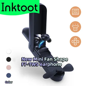 INTKOOT Bluetooth Wireless Căști Originale Casti CONDUS F7 TWS Ventilator Cu Ventilator Portabil de Încărcare Cutie Lanterna Touch Cască