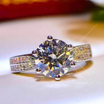 Cu Certificat Original Argint 925 Inele de Nunta pentru Femei Naturale 3 Carate Zirconiu Diamante Inele de Logodna Bijuterii Cadou