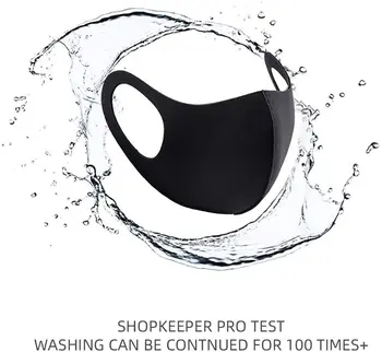 10 Buc Lavabil Gura Masca Neagră de Pânză de Bumbac PM25 Filtru de aparat de Respirat Dovada de Praf de Moda 3D Masti de Fata Reutilizabile FPP2 Adult PM 2.5