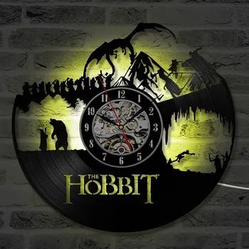 Hobbit inelul regelui disc de vinil ceas de perete nostalgic condus de înregistrare ceas ceas de perete arta Sec