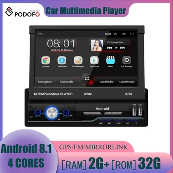 Podofo 1Din Android 8.1 2+32G Masina de Radio Autoradio 7