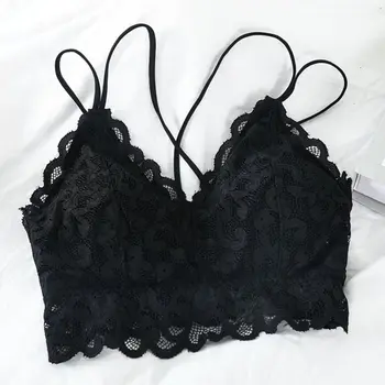 Femei Halter Lace Crop Top Spaghete Curea Elastica Înapoi De Sex Feminin Camis Moda Streetwear W840