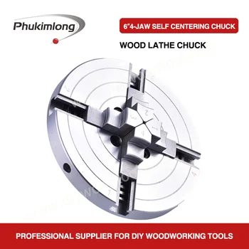 Phukimlong 6 inch 150mm hidraulic 4jaw auto centrare lemn strung chuck ,manual orificiu filetat unelte pentru prelucrarea lemnului accesorii