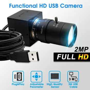 H. 264 CCTV Sony IMX322 5-50mm Obiectiv Varifocal Mini USB Webcam Camera HD 1080P, Android, Linux, Windows pentru PC-ul Video-Conferință