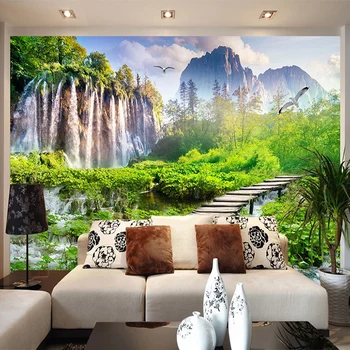 Personalizate 3D picturi Murale Tapet Decor Acasă Cascadă, Natură, Peisaj, Fotografie de Hârtie de Perete Pentru Camera de zi Dormitor Fundal Murală