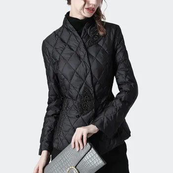 KMETRAM Geaca de Iarna Femei Ultra Light Down Geaca pentru Femei Coat de Broderie coreeană Plus Dimensiune Jachete Doudoune Femme Hiver WC8118