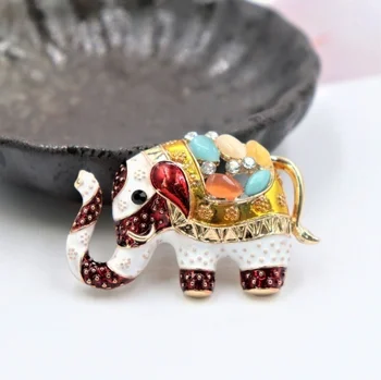 De înaltă calitate, de sex masculin și de sex feminin cadou de ziua de nastere cadou de Crăciun de animale email pin elefant drăguț artă brosa accesorii