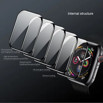 Sticla pentru Apple Watch Serie 4/3/2/1 Nillkin Acoperire Completă 3D Ecran Protector de Sticlă pentru Apple Watch 4 (44/40/42/38mm)
