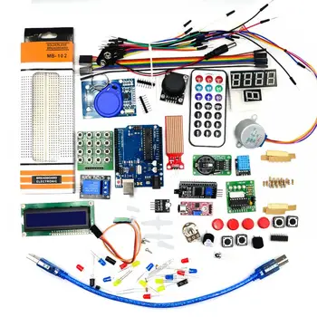 Pentru Arduino UNO R3 RFID Starter Kit versiune Imbunatatita Suită de Învățare Cu pâine bord / lcd 1602 / UNO atmega328p DIY kit