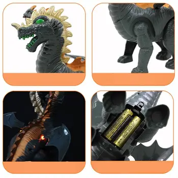 Două Capul Lumină Electrică Sunet Dinozauri De Jucărie Jucărie Cadou Jurassic