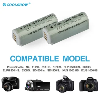 Aparat de fotografiat Baterie NB-9L NB9L NB-9L pentru Canon ELPH 510 520 530 HS, PowerShot N SD4500 ESTE IXUS 1000 1100 500 510 HS 50 1000mAh