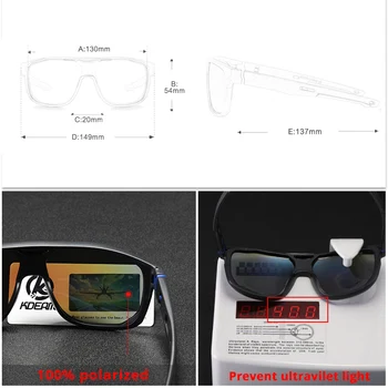 KDEAM-O singură Bucată Forma Polarizat ochelari de Soare Barbati Sport Scut Ochelari Supradimensionate Reduce vânt Conceput Cadru