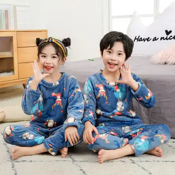 Casa de copii Haine de Toamnă Și de Iarnă Băieți Și Fete Costum Cald pentru Copii Pijamale, Haine de Acasă