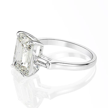 OEVAS Argint 925 Smarald Tăiat Creat Moissanite Piatră prețioasă Nunta Logodna Diamante Inel de Bijuterii Fine Cadou en-Gros
