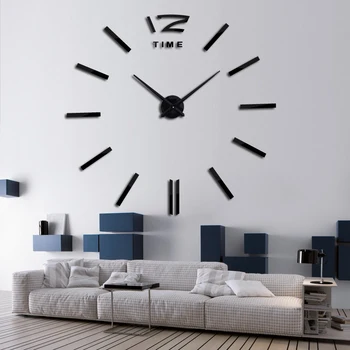 2019 noi de vânzare fierbinte ceas de perete ceas ceasuri Moderne Stil Antic decorațiuni 3d diy acril oglindă autocolante Cuarț Viață