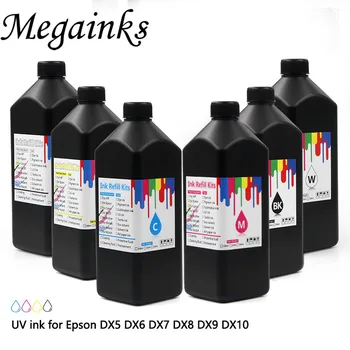 Cerneala UV Led Pentru Epson DX5 DX6 DX7 DX9 capului de imprimare imprimanta flatbed UV de Înaltă calitate cerneala Moale și Greu de cerneală UV