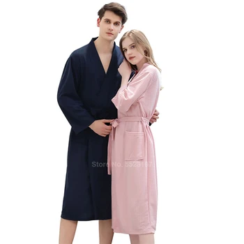 Cupluri Kimono Japonez Yakata Haine pentru Femei Oriental Iubitor Solid Pijamale Pijamale Cardigan Subțire Halat de baie iute Uscat Rochie de Om