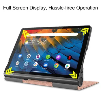 Pentru Yoga Lenovo Smart Tab Yoga Tab 5 YT-X705 Tablet 10.1 inch, Smart Cover Sleeve Caz Slim Flip Culoare Pură 2 Pliabil