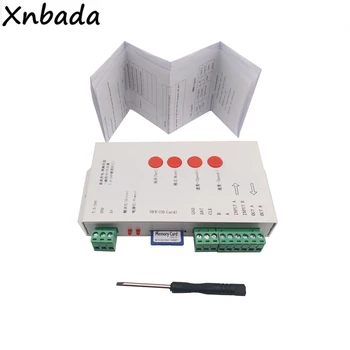 Banda Led RGB Controller-T-1000 Cu 256M Card SD 2048Pixels Pentru WS2801 WS2811 WS2812B LPD6803 SK6812 Benzi cu Led-uri DC5-24V