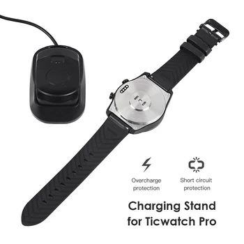 ALLOYSEED 1m Magnetic USB Cablu de Încărcare Încărcător de birou de Andocare Leagăn Pentru Ticwatch Pro/Pro 2020 Ceas Inteligent de Încărcare Suportul