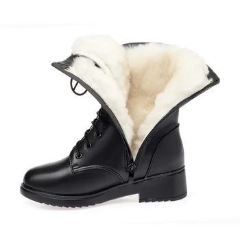 AIYUQI de iarna pentru Femei pantofi din Piele Cizme Femei Militare de Mari dimensiuni 41 42 43 Casual Martin Cizme pentru Femei Cizme de Zăpadă