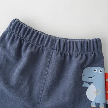 Băiatul Pantaloni Copii Pantaloni Pentru Baieti De Vara Noi Casual Copilul Stil Subțire De Bumbac Albastru Desene Animate Dinosaur Uza Mult Stil Pantaloni Haine