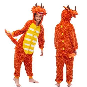 Kigurumi Copii Pijamale Unicorn Panda Băieți Fete Dinozaur Leu Iarna Kigrumi Costum pentru Copii Pijamale Onesie Pijamale Flanel