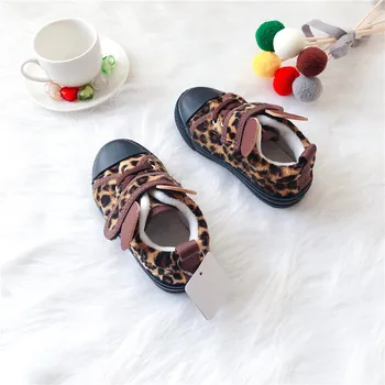 2020 Iarna de Pluș Copii Adidasi Copii Confort Cald, Pantofi Fete Baieti Leopard de Imprimare de Cauciuc Non-alunecare Infant Toddler Pantofi de Bumbac