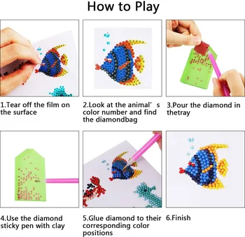 5D DIY Burghiu Plin Rundă de Desene animate Fete de Diamant Pictura Puzzle Autocolant pentru Copii Fetita cu Diamant Picturi autocolant