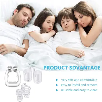 10buc Anti Sforait Dispozitive Combinație Anti Sforait Clip Nas Snore Stopper Nazal Dilatatoare cu Magnetic Dormit Ajutor Calma