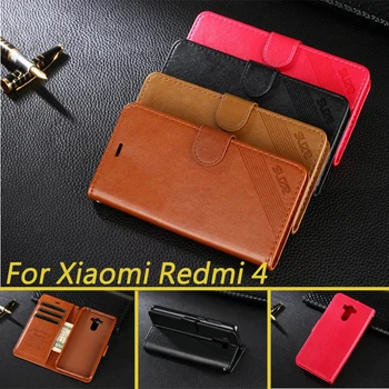 Pentru Xiaomi Redmi 4 Pro Caz Flip Lux Flip Piele Stand Moale TPU Stil de Carte de Telefon Capacul Cartelei Pentru Redmi 4