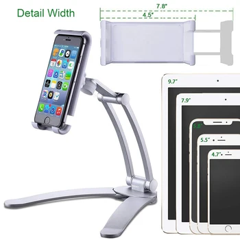 XMXCZKJ Bucătărie Tablet Stand Birou de Perete Comprimat Montare Suport potrivit Pentru 5-10.5 inch Lățime Tablet Suport de Metal Deținătorii de Smartphone-uri