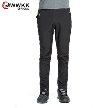 WWKK 2020 în aer liber pantaloni pentru Femei de sex masculin soft shell pantaloni toamna și iarna termică în aer liber, drumeții pantaloni gros impermeabil, windproof
