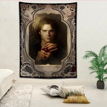 New Sosire Ian Somerhalder Tapiserie Agățat Pătură de fundal de perete dormitor Acasă Artă, Tapiserii Decor Personaliza imaginea ta