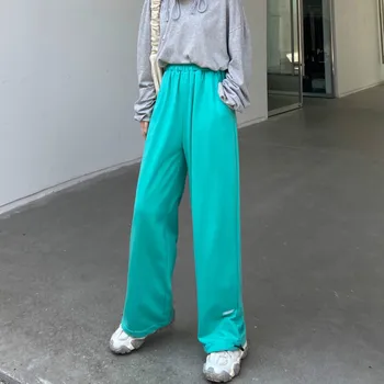 Pantaloni Harem pentru Femei Vrac Talie Mare Casual Solid Elastic Simplu Student de Moda Streetwear Doamnelor Pantaloni All-meci Harajuku Ins