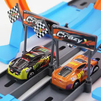 Masina feroviar DIY Asamblate Rail Truse de Aliaj de Simulare de Curse Pista de Roller Coaster de Ejecție a Urmări Interactive Toy