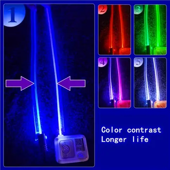 10-în-1 Super 3W RGB NR. de Filetat de Lumină Ambientală Control APP DIY Moale Refit Fibra Optica Banda Pentru Masina Decorative de Interior Lumina