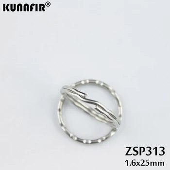 25mm din otel inoxidabil de moletat cheie-inel de Cheie Lanț de bijuterii Split brelocuri DIY accesorii piese 100buc ZSP313