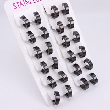 12pcs/card 5 opțiuni de 10mm-13mm catarama bijuterii pentru femei netede din oțel Inoxidabil bijuterii cercei Cerc K021