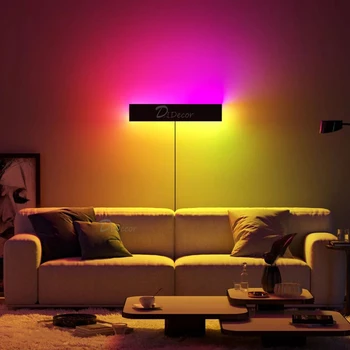 Nordic RGB LED Lampă de Perete pentru Dormitor, Noptiera,Decorațiuni de Perete de Lumină Colorate în Camera de zi Interior de Birou Corpuri de Iluminat