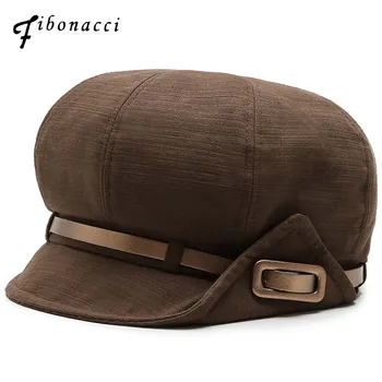 Fibonacci Retro Dungi Orizontale Capac de vânzător de ziare de Înaltă Calitate Bereta Centura Octogonal Hat pentru Barbati Femei Capac