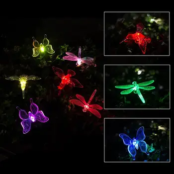 Lumina solara LED-uri în aer liber fluture, libelula pasăre care zboară CONDUS grădină, parc, peisaj, gazon petrecere curte cu terasă lampă de decorare
