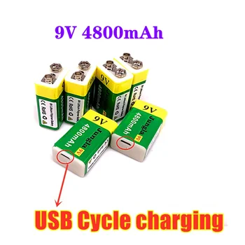 2021 Noi de Mare Capacitate USB Baterie 9V4800mAh Li-ion Baterie Reîncărcabilă USB Baterie cu Litiu Pentru Control de la Distanță Jucărie Dropshipping