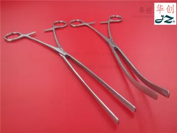 Medicale 304 din oțel inoxidabil 25cm intestinale forceps drept curbat clește Celiaca instrument chirurgical Câine de Tăiere ureche hemostaza