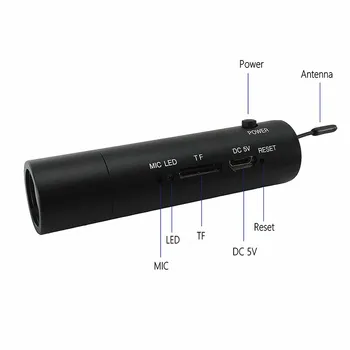 Wireless 720*1080P HD Camview Aplicație de Detectare a Mișcării Vehiculului Mini Bullet Camera Auto Wifi Suport TF Card Slot&Audio Baterie