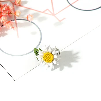 Moda Email Pin Floarea Soarelui Broșe Corsaj Daisy Haine Accesorii Pentru Femei Eșarfă Catarama Pulover De Floarea-Soarelui Broșă Pin