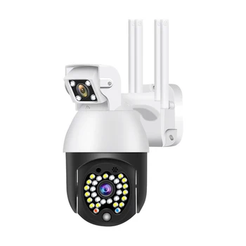 1080P Wifi Camera IP Wireless de Exterior WiFi Smart Security Camera Dublă Lentile CCTV 29 LED-uri Night Vision 50M 360 de Rotație Action Cam