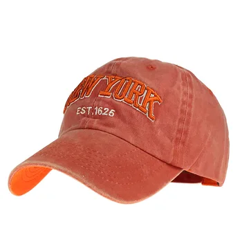 Reglabil Spălat Bumbac Șapcă de Baseball Hat pentru Femei Barbati Vintage Tata Pălării NEW YORK Broderie Scrisoare de Sport în aer liber Capace
